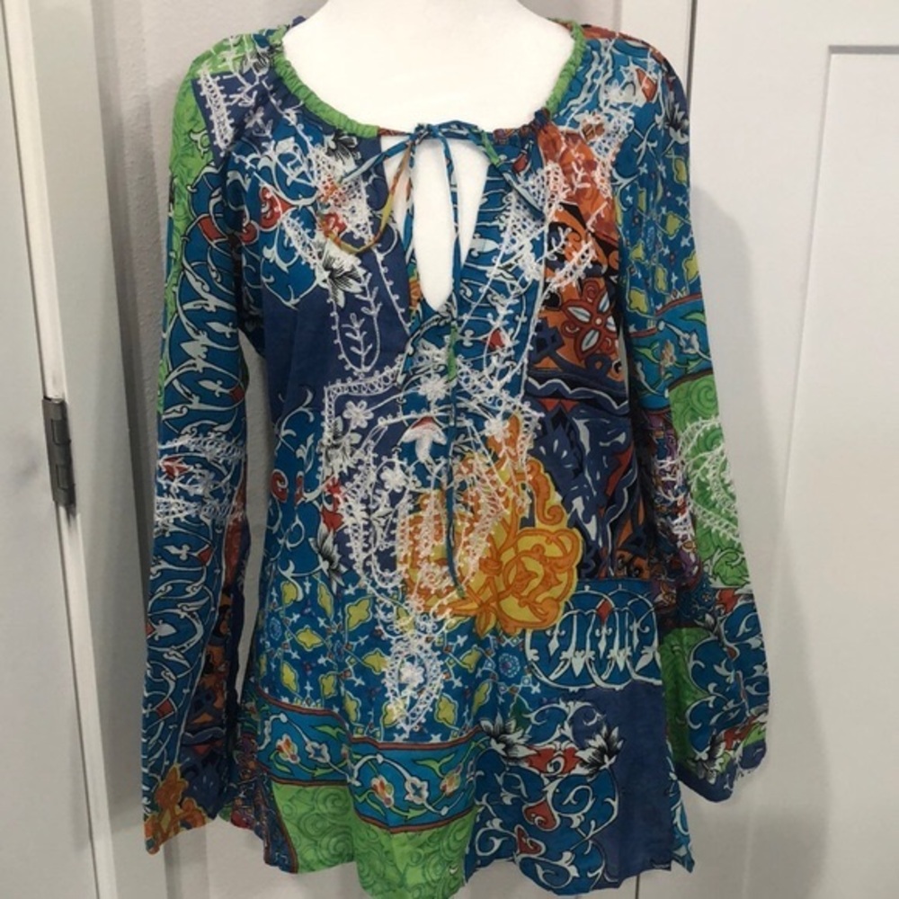 Debbie KATZ south beach cover-up embroidered floral women’s Size S Vacation